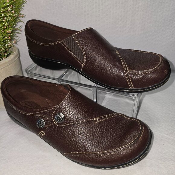 CLARKS COLLECTION SPECIAL EDITION SLIP ON ASHLAND LANE WOMENS SIZE 9 EUC - Picture 3 of 8